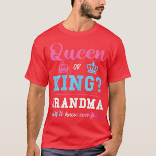Frauen Königin Großmutter Geschlecht offen Rosa od T-Shirt