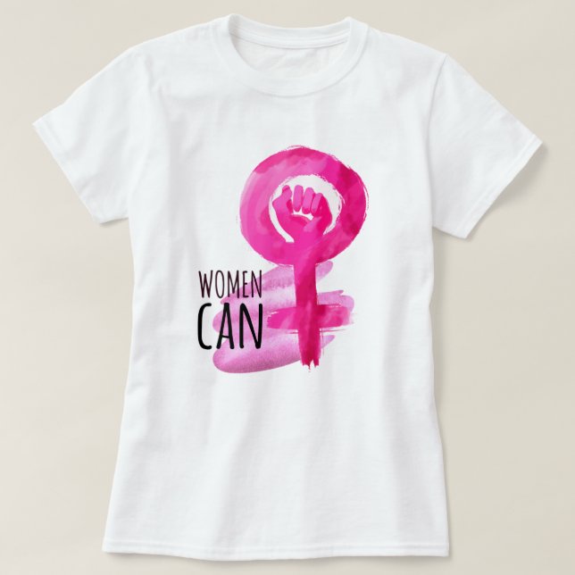 Frauen können T - Shirt für Solidarität (Design vorne)