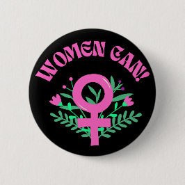 Frauen können weiblich button