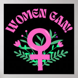 Frauen können weiblich poster