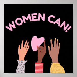 Frauen können weiblich poster