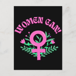 Frauen können weiblich postkarte