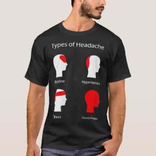 Frauen Kopfschmerztypen VNeck T-Shirt