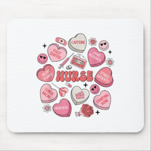 Frauen Krankenschwester Valentinstag Herz Candy Er Mousepad