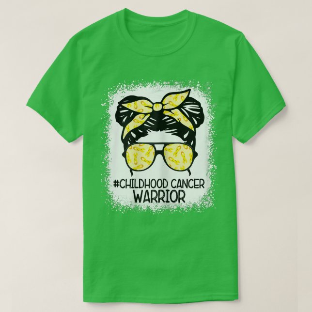 Frauen Krebserkrankungen Krieger, Messy Bun Leopar T-Shirt (Design vorne)