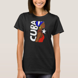 Frauen Kuba Havanna Kubanische Flagge Karibisches T-Shirt