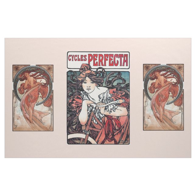 Frauen-Kunst-Deko Mucha Stoff (Yard (91,4 cm))