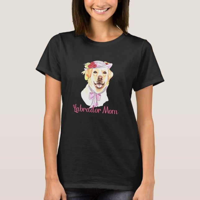 Frauen Labrador Mama Retriever Yellow Labrador Hun T-Shirt (Vorderseite)