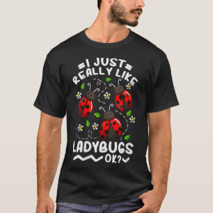 Frauen Ladybug Insektenentomologie VNeck T-Shirt