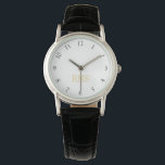 Frauen Ladys Leather Strap Initial Monogram Watch Armbanduhr<br><div class="desc">Die personalisierte, , schwarze Damenstroppe, die silberne Legierung, die Armbanduhr. Geben Sie einfach die Initialen ein. Machen Sie eine wunderbare, individuelle Uhr für die ganz besonderen Frauen in Ihrem Leben - Mama, Braut, Ehefrau, Schwester, Oma, Freundin. Macht ein großartiges Geschenk für den Muttertag, Geburtstag, Hochzeit, Ehejubiläum, Valentinstag, Weihnachten, Feiertage und...</div>