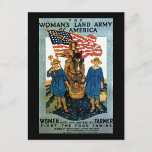 Frauen-Landarmee Postkarte