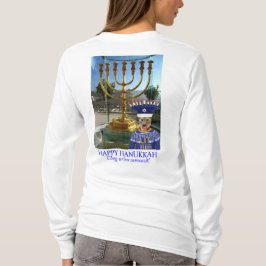 Frauen lange Ärmel T. Happy Hanukkah, Löwe T-Shirt