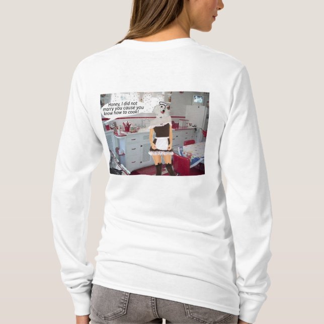 Frauen langen Ärmel T, Alpaca, glücklicher Jahrest T-Shirt (Rückseite)