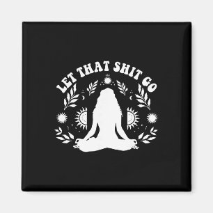 Frauen Lassen Sie los Chakra-Meditation Yoga-Posit Magnet