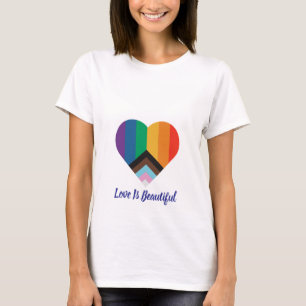 Frauen lässig elegant mit Zitat Regenbogen-Design T-Shirt