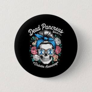 Frauen Lazy Pancreas Club Shirt Floral Skull Button