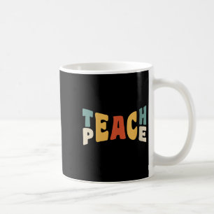 Frauen Lehren Frieden Retro Lehrer Motivierend Erz Kaffeetasse
