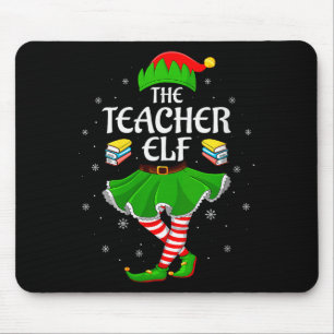 Frauen Lehrer Elf Weihnachten Familie Mädchen Frau Mousepad