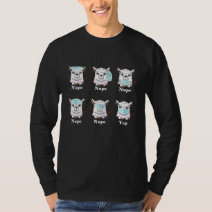 Frauen Lehrer Leben 2020 Lama trägt Maske Gesicht T-Shirt