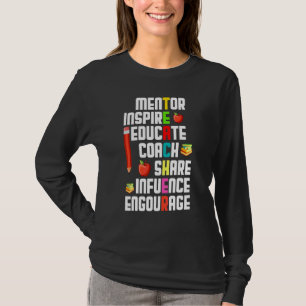 Frauen Lehrerin Leben Regenbogen Grafik für beste T-Shirt