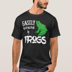 Frauen leicht abgelenkt durch Frösche-Hinterhoftoa T-Shirt