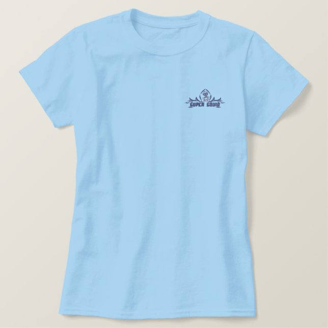 Frauen leicht bestickt oben besticktes T-Shirt (Design vorne)