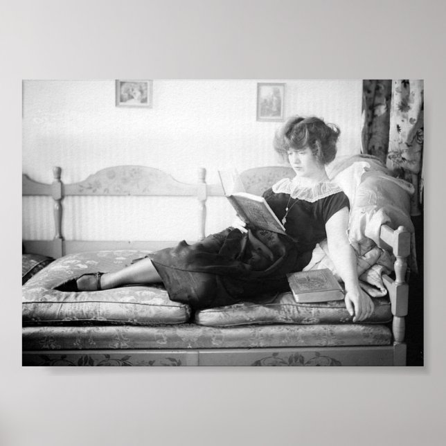 Frauen lesen ein Buch, Vintag Poster (Vorne)