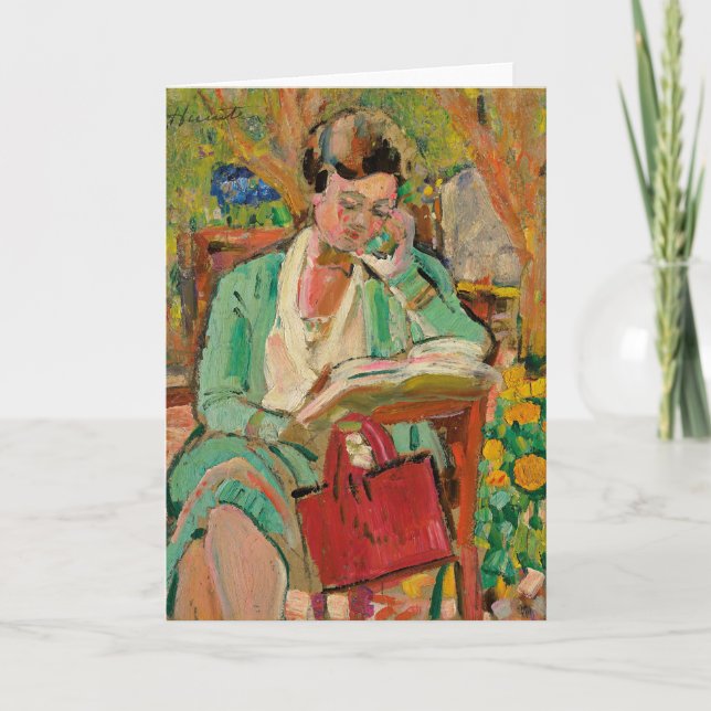 Frauen lesen | George Leslie Hunter Karte (Vorderseite)