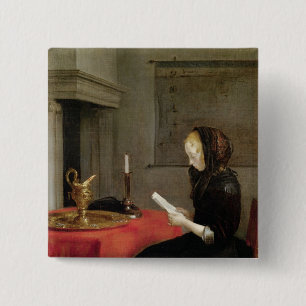 Frauen-Lesung, c.1662 Button