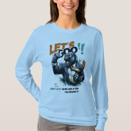 FRAUEN LETS GOO Lektionen lernen Langarm  T-Shirt