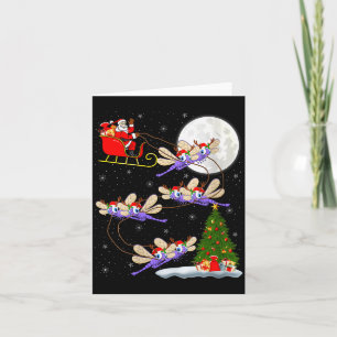 Frauen Libelle Weihnachtsmann Schlitten Fliegend L Karte