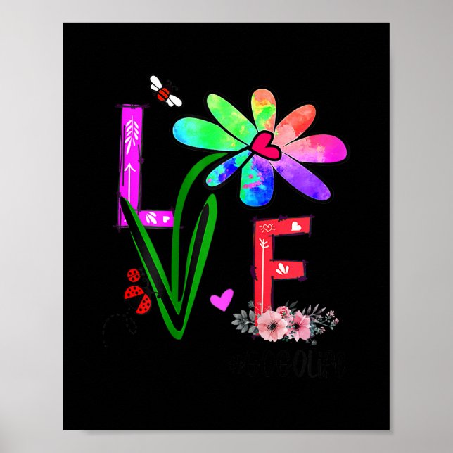 Frauen Liebe Gogo Life Daisy Blume Niedlich Poster (Vorne)