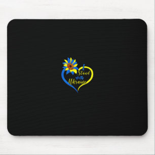 Frauen Liebe Herz Ukraine Sonnenblume Ich stehe mi Mousepad