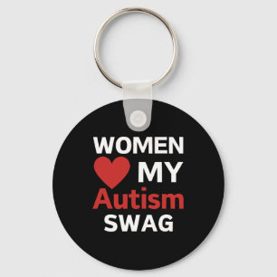 Frauen Liebe Mein Autismus Swag Funny Girls Herz A Schlüsselanhänger