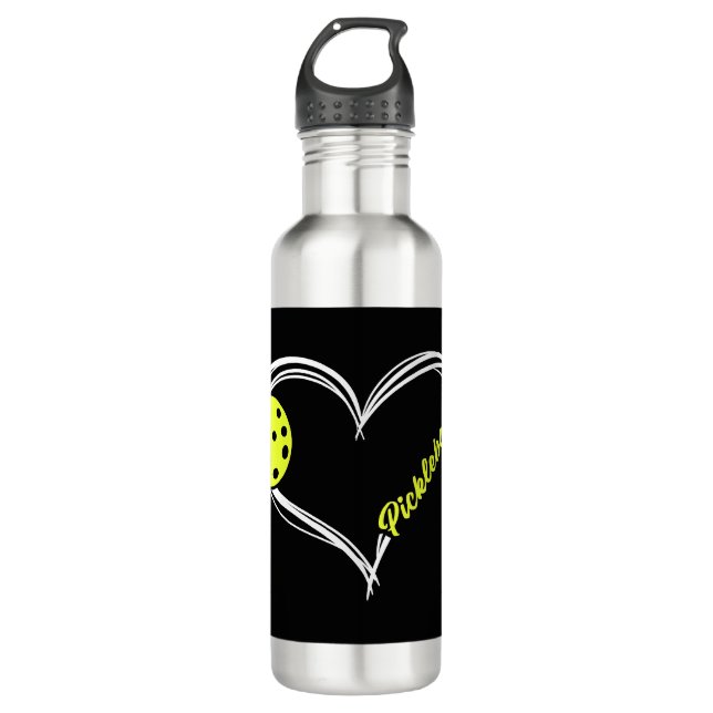 Frauen Liebe Pickleball - niedliches Pickleball-Sp Edelstahlflasche (Vorderseite)