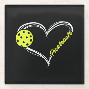 Frauen Liebe Pickleball - niedliches Pickleball-Sp Glasuntersetzer