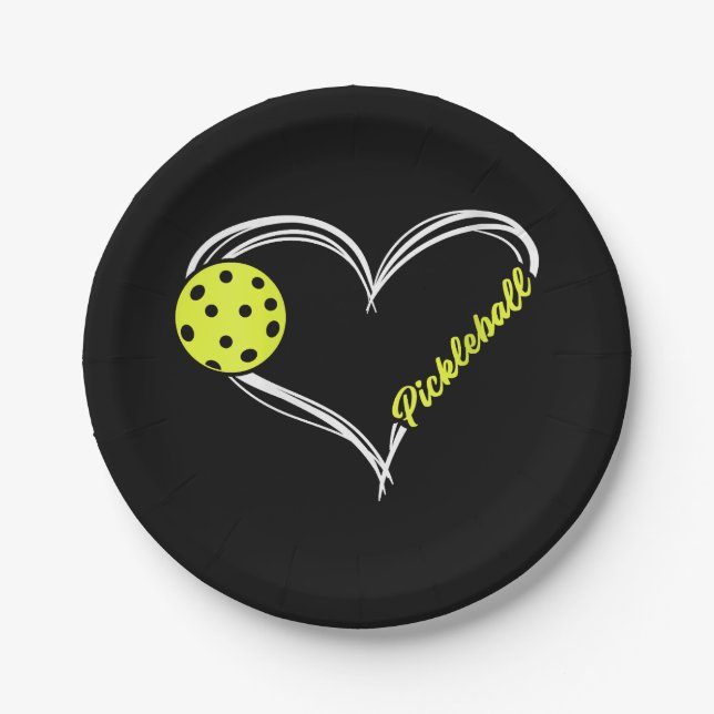 Frauen Liebe Pickleball - niedliches Pickleball-Sp Pappteller (Vorderseite)