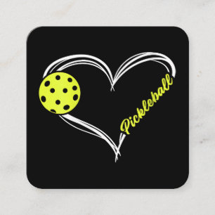 Frauen Liebe Pickleball - niedliches Pickleball-Sp Quadratische Visitenkarte