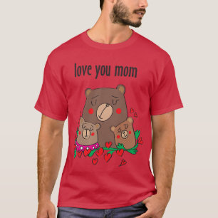 Frauen Liebe Sie mum Slogan niedlich Bären Familie T-Shirt