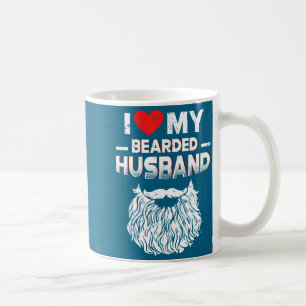 Frauen lieben bärtigen Ehemann lustiges Shirt für Kaffeetasse