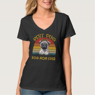Frauen lieben Hundehalter Bester Hund Mama Mops T-Shirt