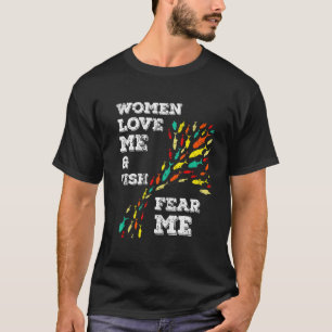 Frauen lieben mich Fische fürchten mich Vintage-An T-Shirt
