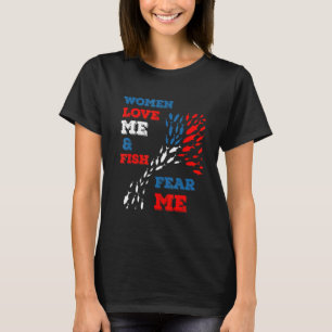 Frauen lieben mich Fische fürchten mich Vintage-An T-Shirt