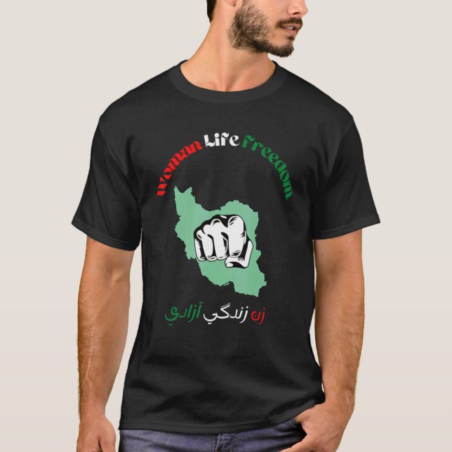 FRAUEN LIFE FREEDOM Farsi Zan Zendegi Azadi mit Fe T-Shirt (Vorderseite)