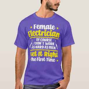 Frauen Lineman Weibliche Elektrikerin T-Shirt