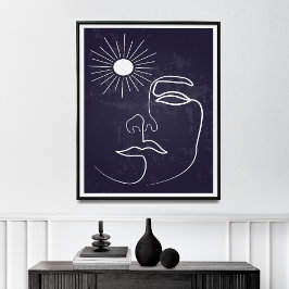 Frauen Linie Moderne Kunst des Mittelalters Poster
