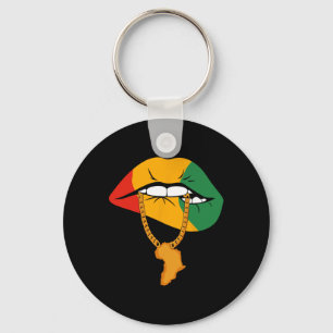 Frauen Lippen Kette Black History Month Afrikanisc Schlüsselanhänger