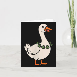 Frauen Lucky Goose Shamrock Charm Irische Feier Karte