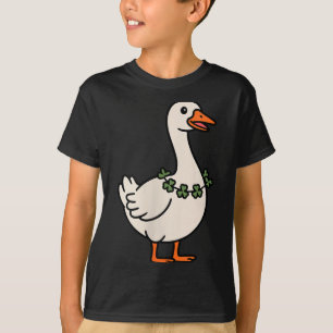 Frauen Lucky Goose Shamrock Charm Irish Feier T-Shirt