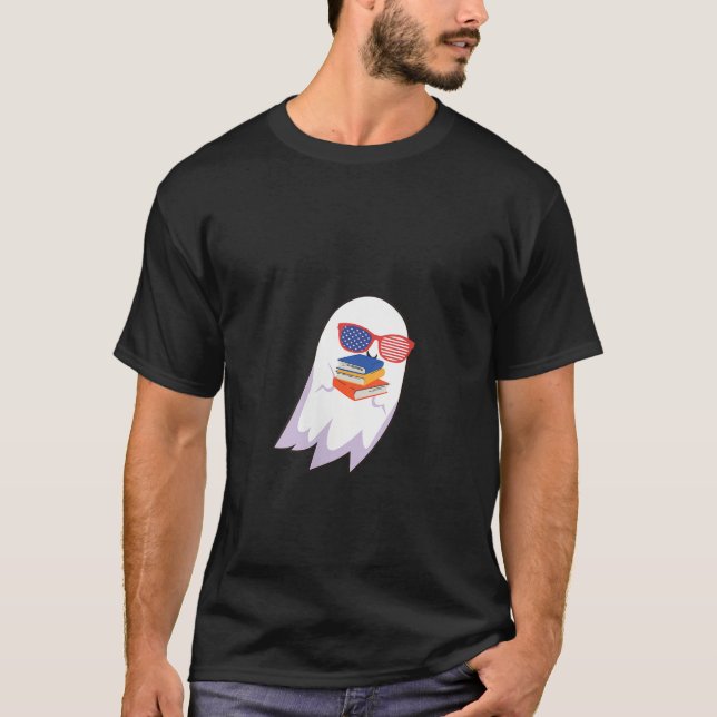Frauen lustig Heilowghost rot mehr Bücher V Neck T-Shirt (Vorderseite)